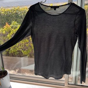 Black and grey striped long sleeve